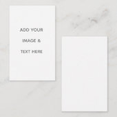 Carte De Visite Create Your Own white  (Devant / Derrière)