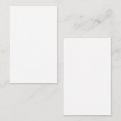 Carte De Visite Create Your Own white simple (Devant / Derrière)