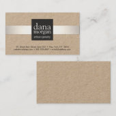 Carte De Visite Créateur de bijoux à rayures d'argent (Devant / Derrière)