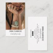 Carte De Visite Créateur de bijoux artisanal moderne (Devant / Derrière)