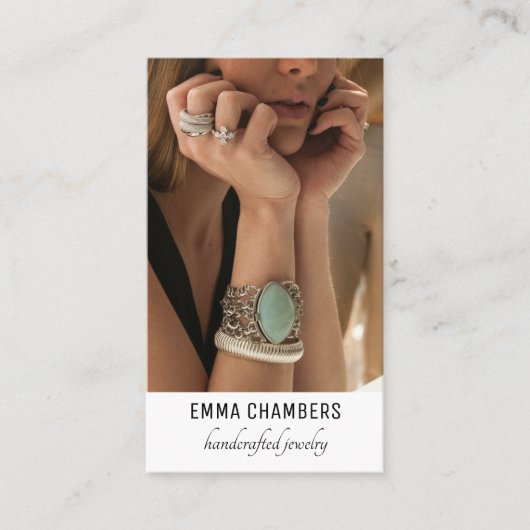 Carte De Visite Créateur de bijoux artisanal moderne (Devant)
