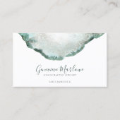 Carte De Visite Créateur de bijoux d'Agate Vert Abstrait (Devant)