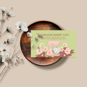 Carte De Visite Créateur de gâteau de pâtisserie de boulangerie fl