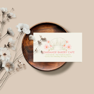 Carte De Visite Créateur de gâteaux de pâtisserie à aquarelle beig
