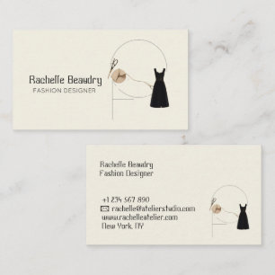 Carte De Visite Créateur de Mode Minimaliste Marque de Boutique Él