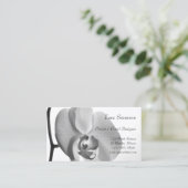 Carte De Visite Créateur floral à orchidée blanche (Debout devant)