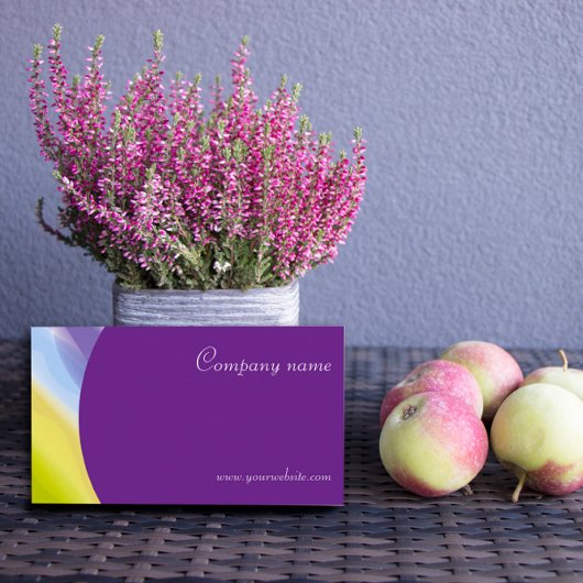 Carte de visite créatif abstrait QR violet