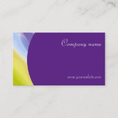 Carte de visite créatif abstrait QR violet (Devant)