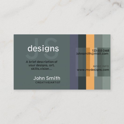 Carte De Visite Créatif/Artiste (Devant)