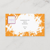 Carte de visite créatif avec QR - Vibes rétro (A) (Dos)