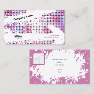 Carte de visite créatif avec QR - Vibes rétro (C)
