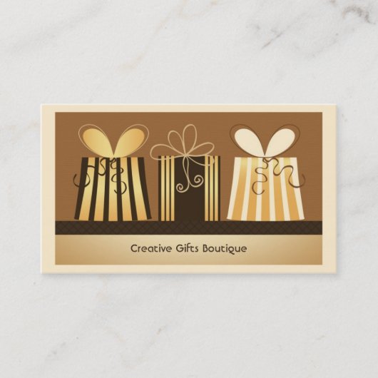 Carte de visite créatif de boutique de cadeaux (Devant)