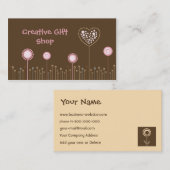 Carte de visite créatif de boutique de cadeaux (Devant / Derrière)
