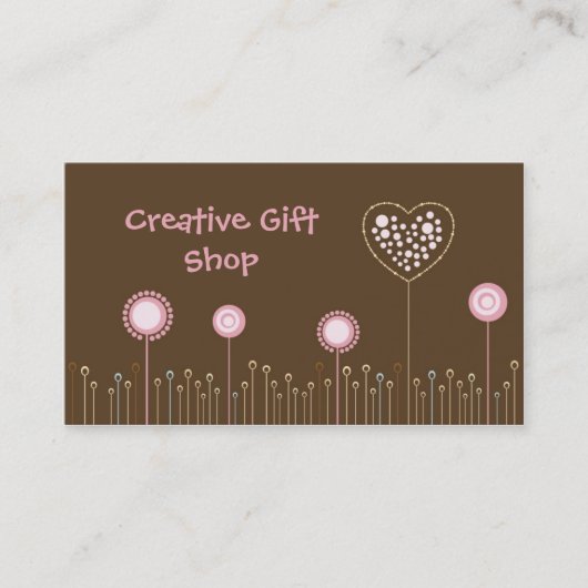 Carte de visite créatif de boutique de cadeaux (Devant)