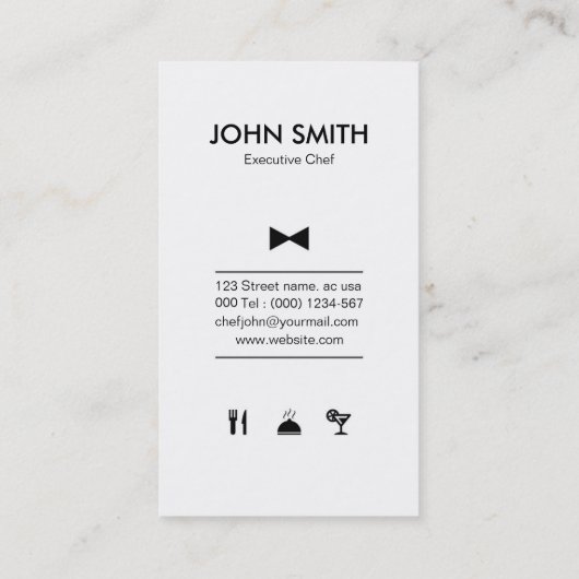 Carte de visite créatif de chef (Dos)