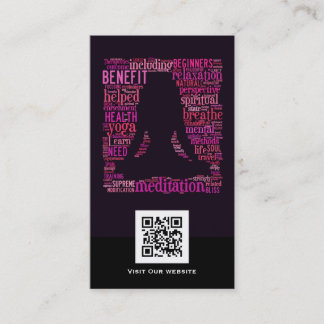 Carte de visite créatif de code du yoga QR