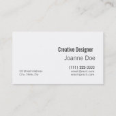 Carte de visite créatif de concepteur (Dos)
