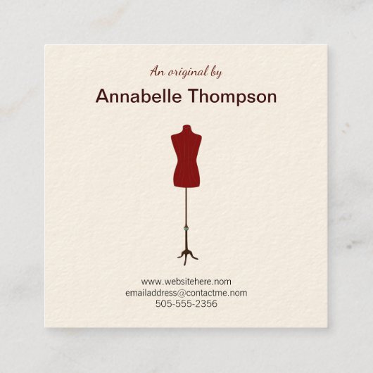 Carte de visite créatif de couture (Dos)