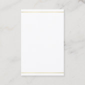 Carte De Visite Créatif Design Simple Moderne Look Tendance Or (Dos)