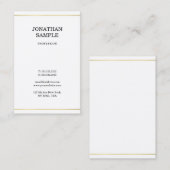 Carte De Visite Créatif Design Simple Moderne Look Tendance Or (Devant / Derrière)