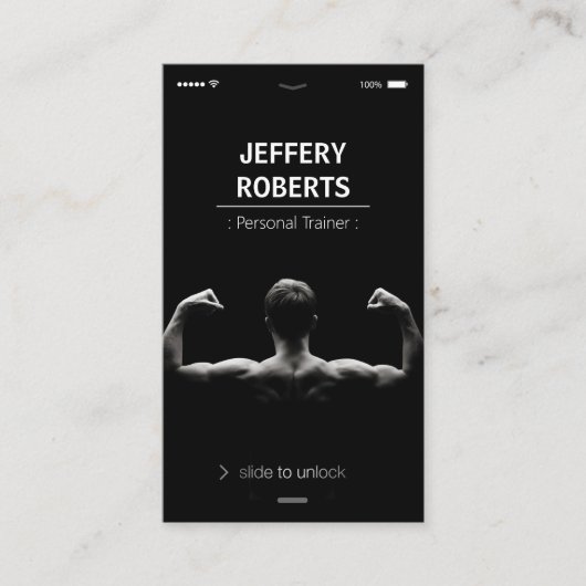 Carte De Visite Créatif et unique Bodybuilder Personal Trainer (Devant)
