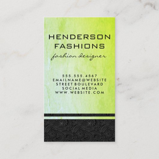 Carte De Visite Créatif moderne (Dos)