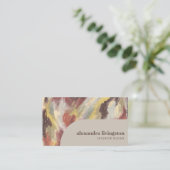 Carte De Visite Créatif moderne Abstrait Earthy Brown Professionne (Debout devant)