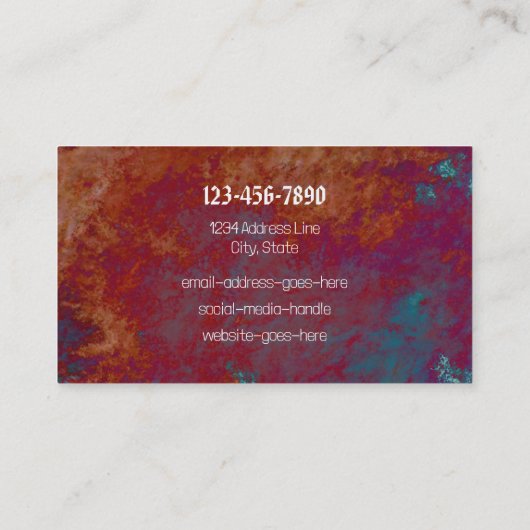 Carte de visite créatif moderne Bold (Dos)