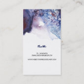 Carte De Visite Créatif moderne d'aquarelles de bleu et de pourpre (Dos)