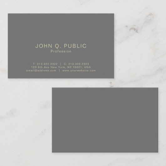 Carte De Visite Créatif moderne et élégant Matte UV (Devant / Derrière)