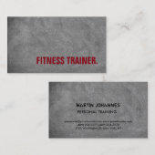 Carte De Visite Créatif Moderne Fitness Trainer Sport Chalkboard (Devant / Derrière)