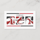 Carte De Visite Créatif Moderne Office 3 Choix Logo Rouge Noir SEO (Dos)