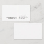Carte De Visite Créatif Moderne Professionnel Simple Blanc Plat (Devant / Derrière)