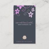 Carte de visite créatif moderne rose gris (Dos)