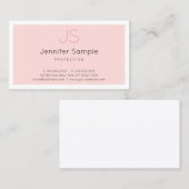 Carte De Visite Créatif Monogramme Design Simple Luxe Professionne (Devant / Derrière)