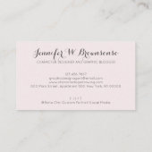 Carte De Visite Créatif Portrait Caractère Design Graphique Artist (Dos)