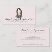 Carte De Visite Créatif Portrait Caractère Design Graphique Artist (Devant / Derrière)