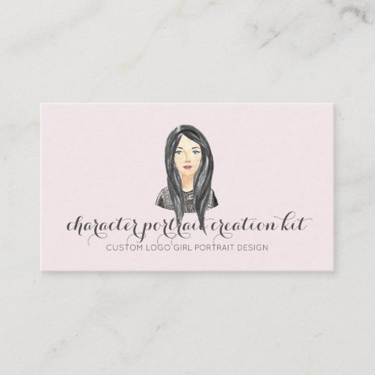 Carte De Visite Créatif Portrait Caractère Design Graphique Artist (Devant)