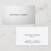 Carte De Visite Créatif Professionnel Design Argent Simple Tendanc (Devant / Derrière)
