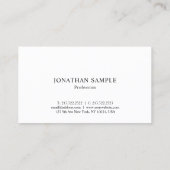 Carte De Visite Créatif Professionnel Design Argent Simple Tendanc (Dos)