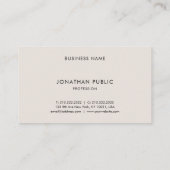 Carte De Visite Créatif Professionnel Élégant Simple Plaine tendan (Dos)