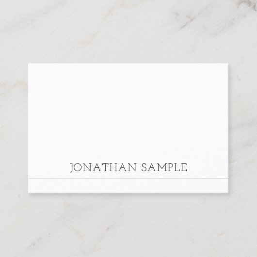 Carte De Visite Créatif Simple Design Moderne tendance Luxe Plaine (Devant)