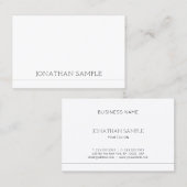 Carte De Visite Créatif Simple Design Moderne tendance Luxe Plaine (Devant / Derrière)