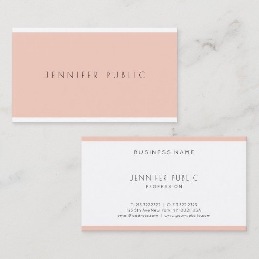 Carte De Visite Créatif Simple Design Professionnel Moderne Luxe (Devant / Derrière)
