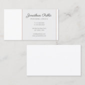 Carte De Visite Créatif tendance moderne élégant sobre professionn (Devant / Derrière)