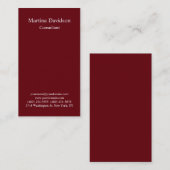 Carte De Visite Créatif unique en bois de rose vertical (Devant / Derrière)