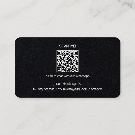 Carte De Visite Création de clôture QR personnalisé (Dos)