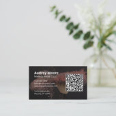 Carte De Visite Création de code QR professionnel pour le maquilla (Debout devant)
