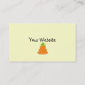 Carte De Visite Création de gâteau moderne à pois orange (Dos)