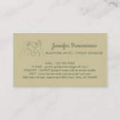 Carte De Visite Création de perles d'or Sage Bijouterie (Dos)